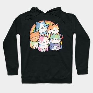 All I Need Is This Cat Funny Cat Lover - Cute Rainbow Cats Hoodie